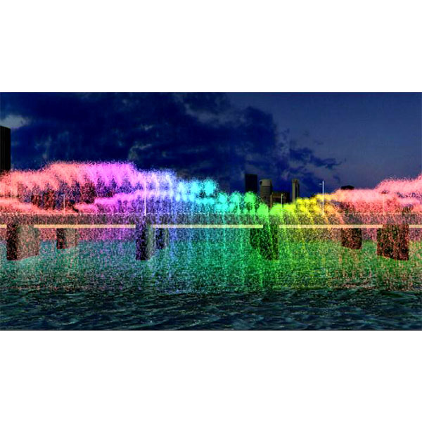 Yuncheng Economic Development Zone Garden Street Bridge Fountain (cost 4.35 million)